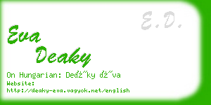 eva deaky business card